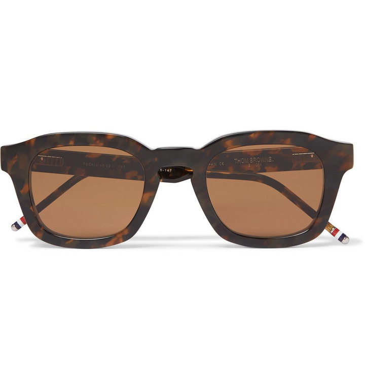 Photo: Thom Browne - 412 Square-Frame Tortoiseshell Acetate Sunglasses - Men - Tortoiseshell