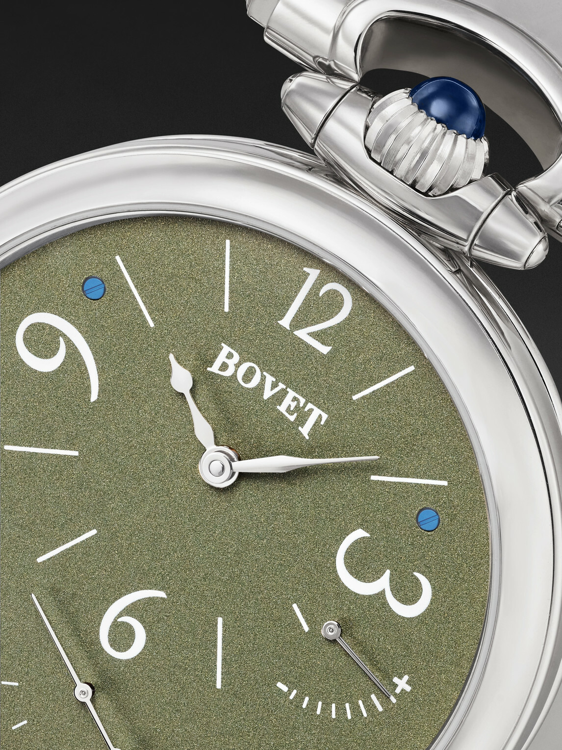 Bovet - 19Thirty 10th Anniversary Hand-Wound 42mm Stainless Steel and Leather Watch, Ref. No. NTS0118