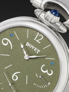 Bovet - 19Thirty 10th Anniversary Hand-Wound 42mm Stainless Steel and Leather Watch, Ref. No. NTS0118