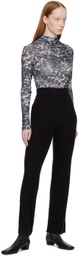 LVIR Gray Ruched Turtleneck