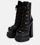 Versace - Aevitas lace-up leather ankle boots