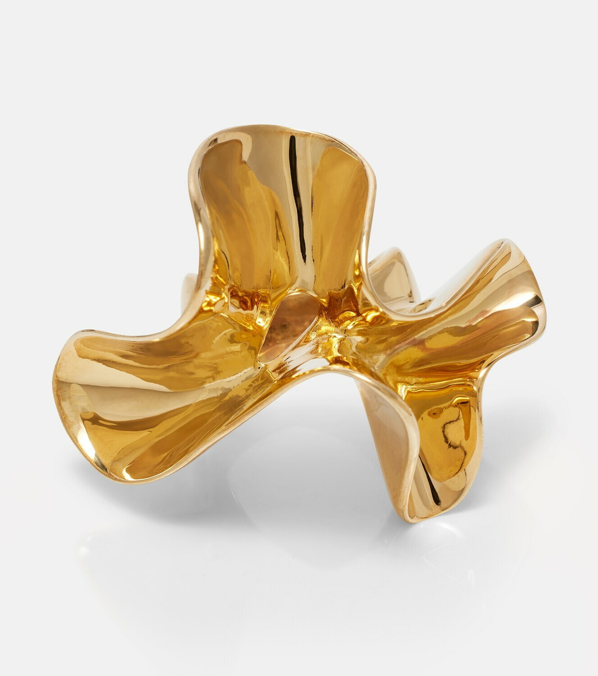 Bottega Veneta Anemone gold-plated sterling silver ring