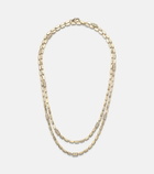 Suzanne Kalan Block-Chain 18kt gold necklace with diamonds