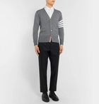 Thom Browne - Striped Merino Wool Cardigan - Men - Gray