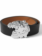 KENZO - 3cm Reversible Leather Belt - Black