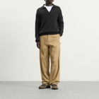 Moncler Men's Cashmere Wool Open Collar Polo in Grey