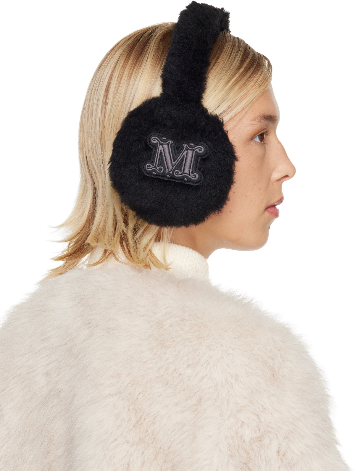 Max Mara Black Muffy1 Ear Muffs