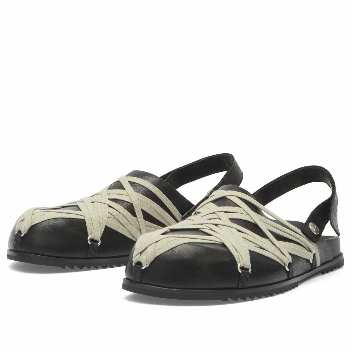 Rick Owens Men's Megalace Slip On Mule in Black