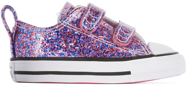 Photo: Converse Baby Pink Glitter Easy-On Chuck Taylor All Star Sneakers