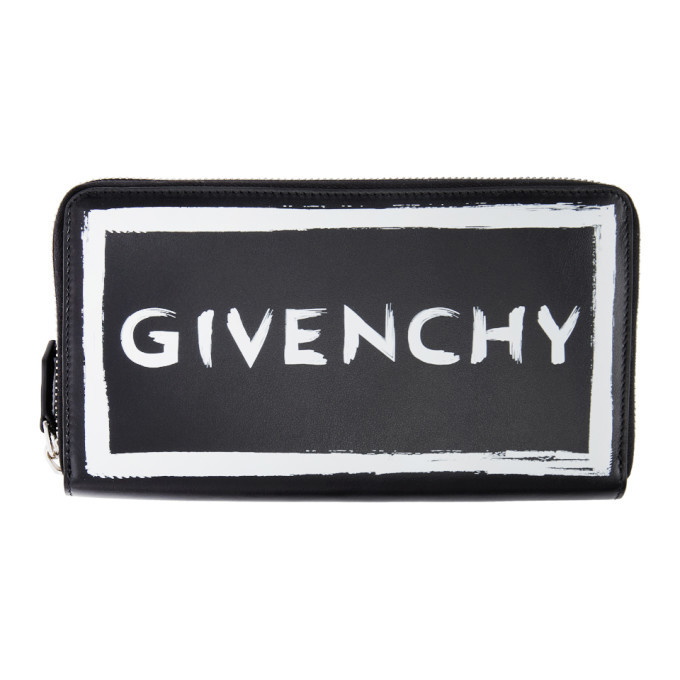 Givenchy Black Logo Zip Around Wallet Givenchy