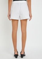 Alexanderwang.t Classic Boxer Cotton-poplin Shorts White
