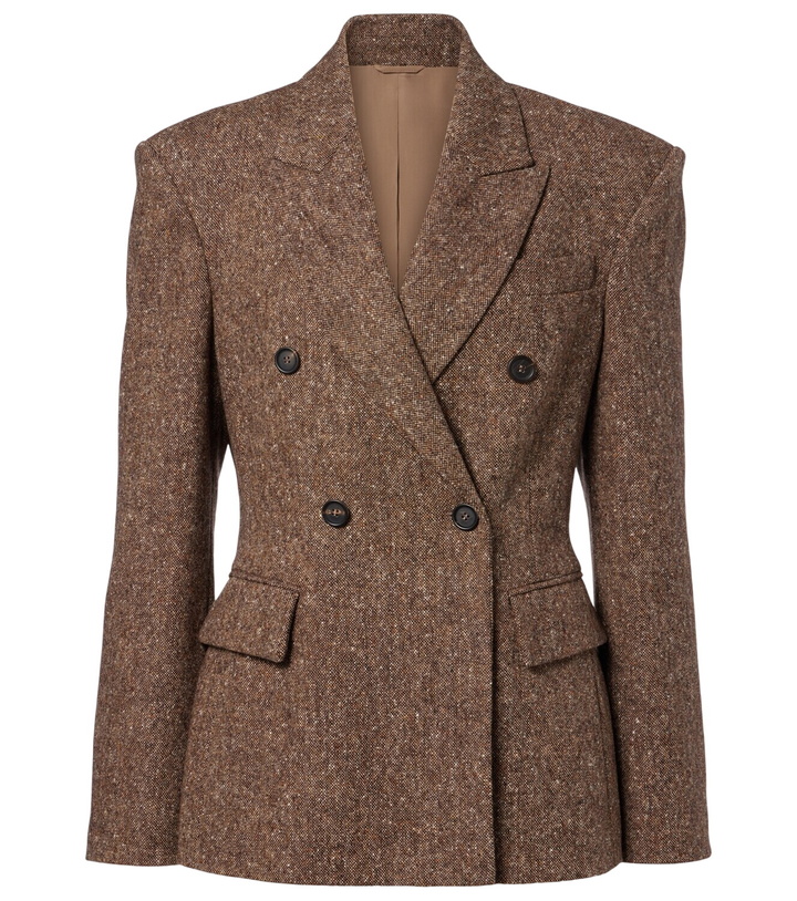 Photo: Brunello Cucinelli Double-breasted wool-blend jacket