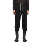 Rick Owens Black Cashmere Boiled Lounge Pants