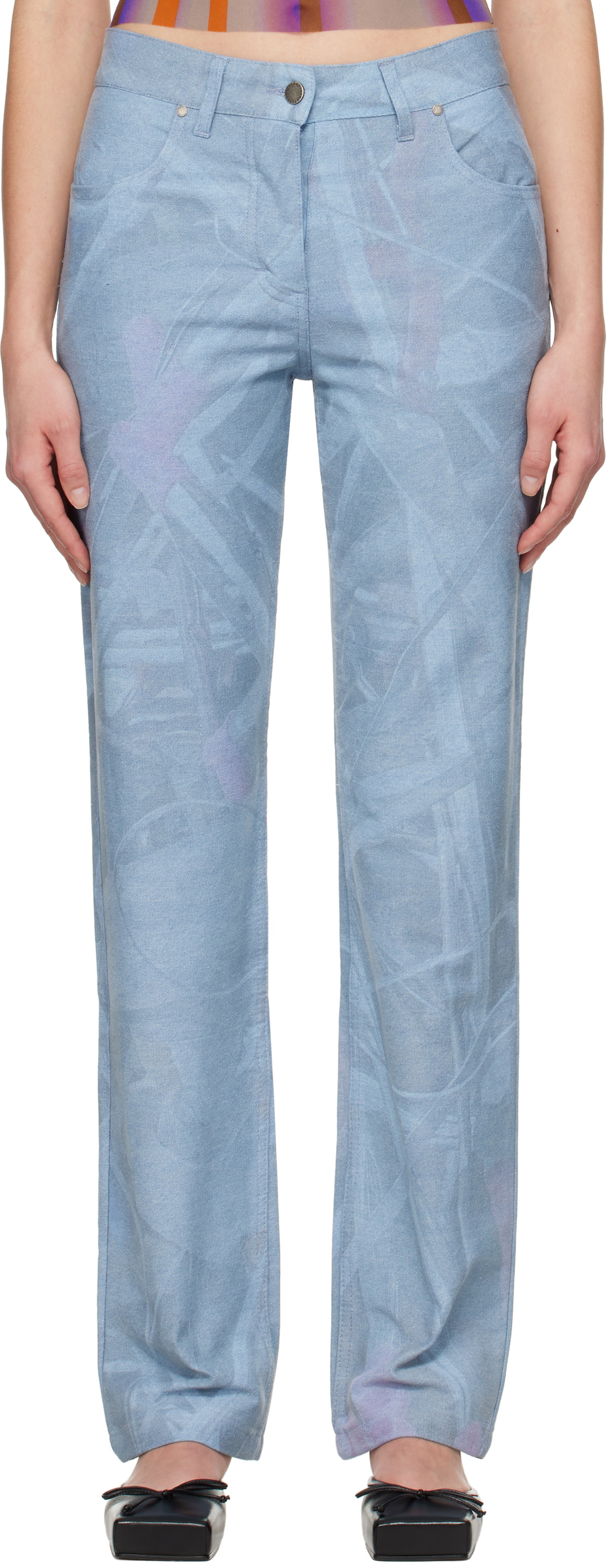 Serapis Blue Scrap Yard Fitted Jeans