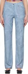 Serapis Blue Scrap Yard Fitted Jeans