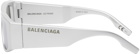 Balenciaga Silver LED-Frame Sunglasses