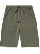 Hanro - Natural Living Straight-Leg Stretch Organic Cotton-Jersey Drawstring Shorts - Green