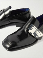 Burberry - Embellished Leather Monk-Strap Shoes - Black