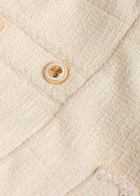 Rebecca Vallance Jonie Layered Tweed and Chiffon Midi Dress Cream