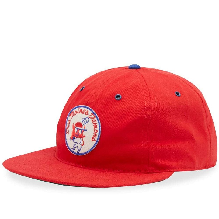 Photo: Ebbets Field Flannels Des Moines Demons Cotton Twill Cap in Red