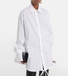 Peter Do Cotton-blend wrap blouse