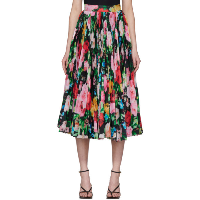 Richard Quinn SSENSE Exclusive Black Floral Skirt