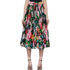 Richard Quinn SSENSE Exclusive Black Floral Skirt