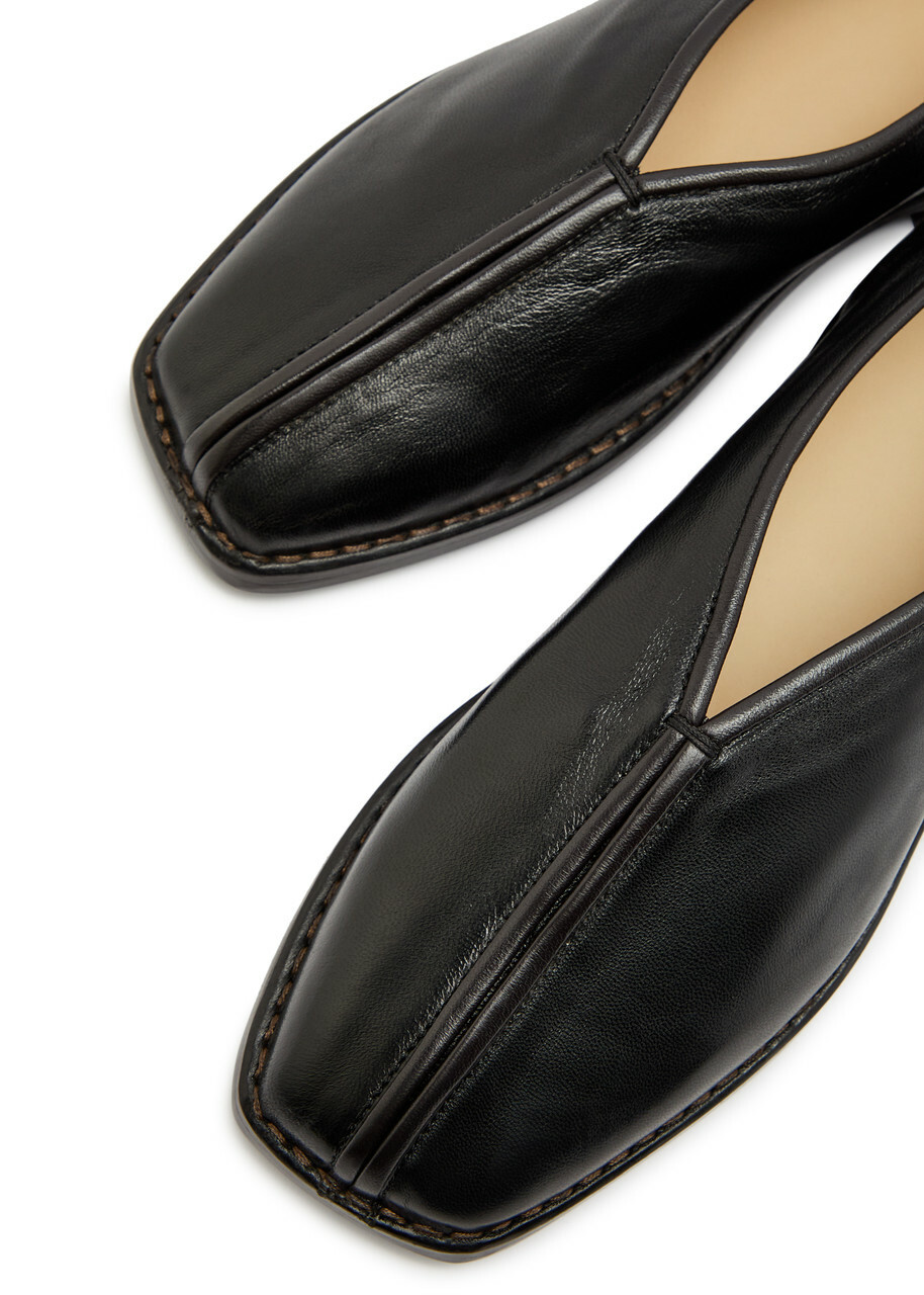 Lemaire Leather Loafers Black