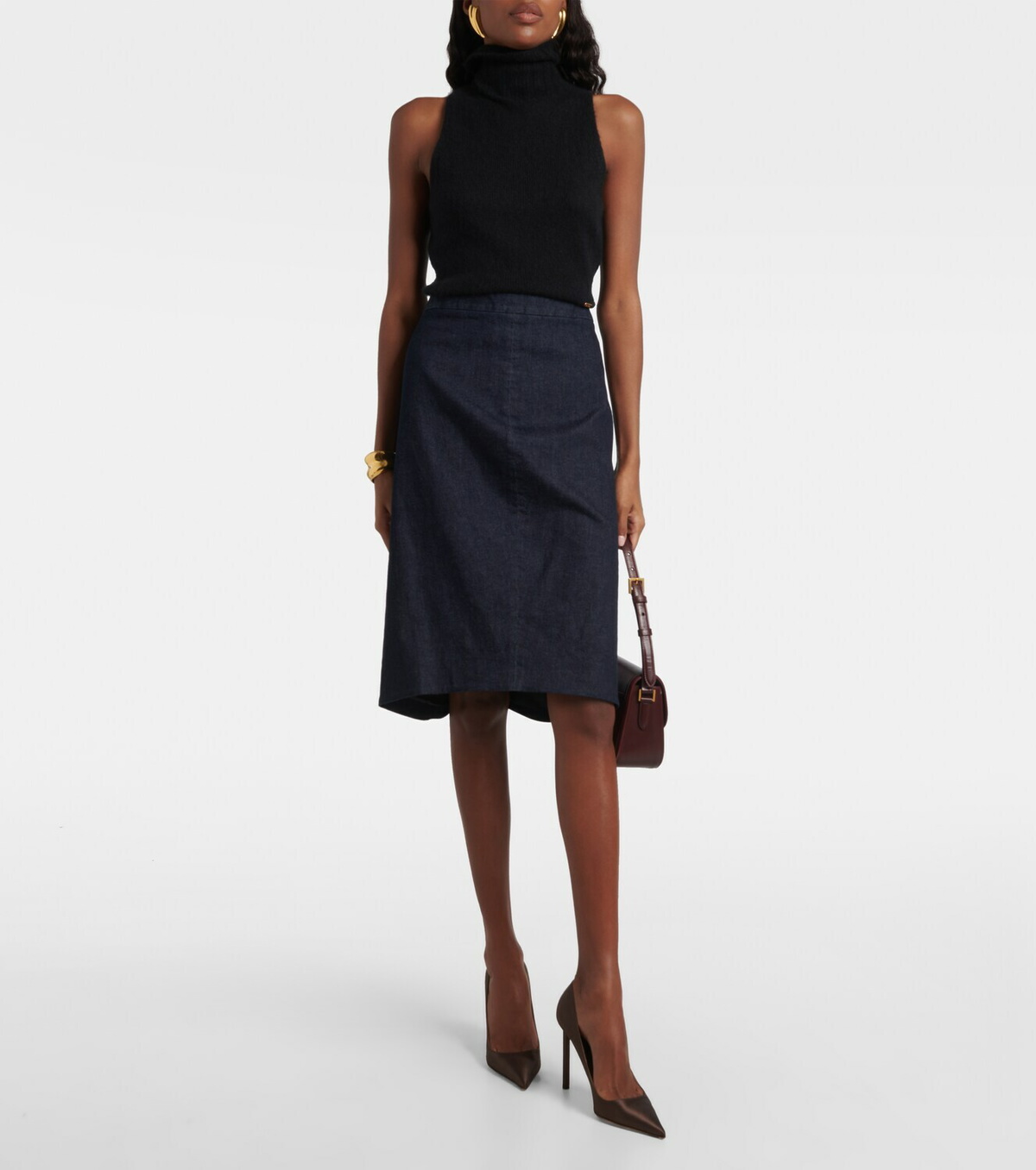 Tom Ford High-rise denim pencil skirt