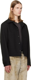 AMIRI Black Script Collar Shirt Jacket
