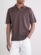 Herno - Cotton Knitted Polo Shirt - Brown