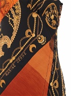 Marine Serre Silk Asymmetric Midi Dress