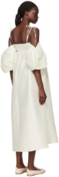 Kika Vargas Off-White Roberta Midi Dress