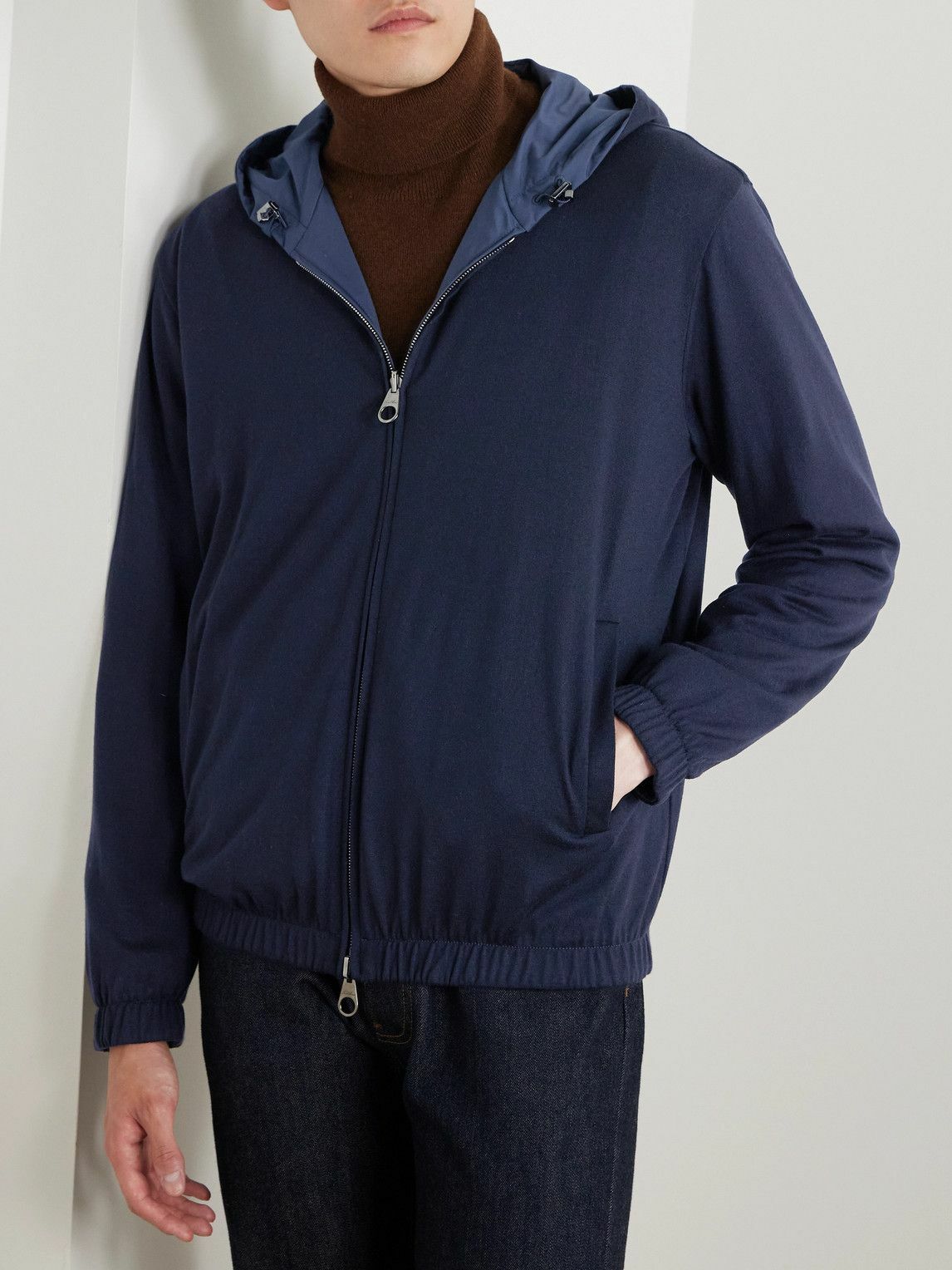 Loro Piana - Reversible Storm System® and Cashmere Zip-Up Hooded