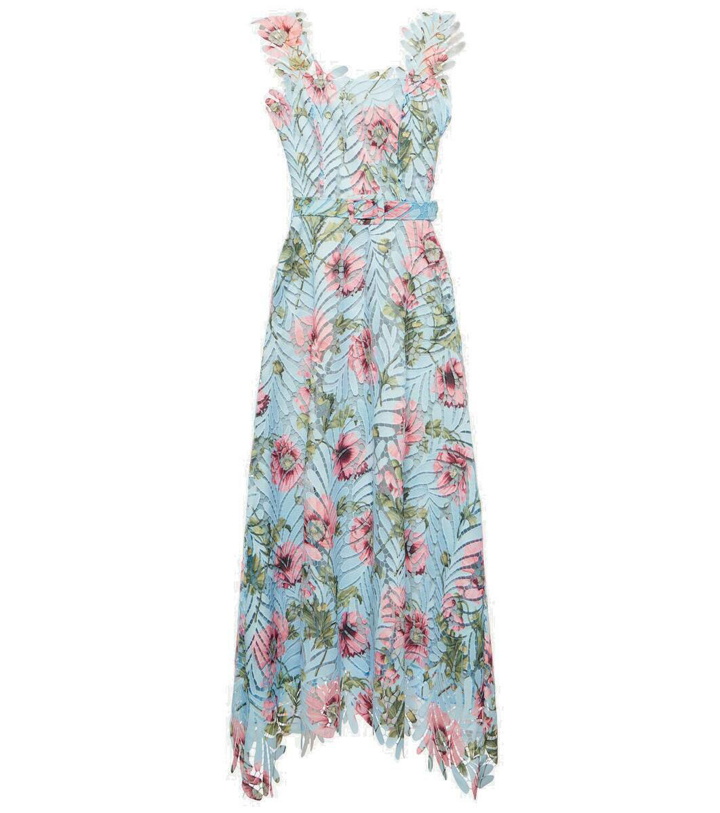 Photo: Oscar de la Renta Floral guipure midi dress