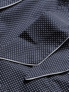 Derek Rose - Plaza Polka-Dot Cotton Robe - Blue