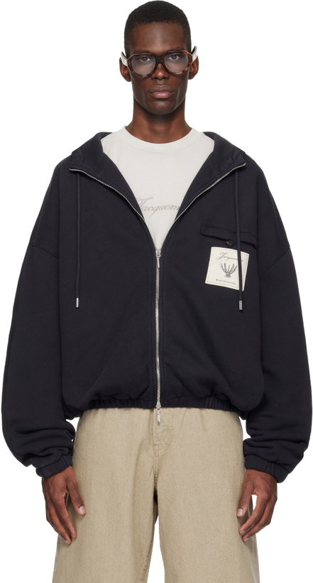 Photo: JACQUEMUS Navy 'The Torneo' Hoodie