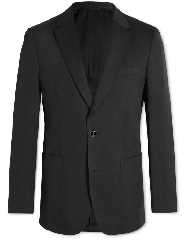 Photo: DUNHILL - Mayfair Slim-Fit Cotton and Silk-Blend Blazer - Black