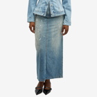 Acne Studios Women's Philo Trafalgar Midi Skirt in Light Blue