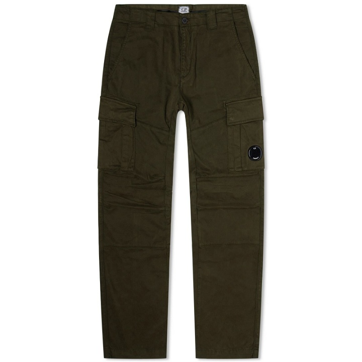 Photo: C.P. Company Men's Stretch Sateen Cargo Pants in Ivy Green