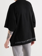 A-COLD-WALL* - Logo-Embroidered Printed Cotton-Jersey T-Shirt - Black