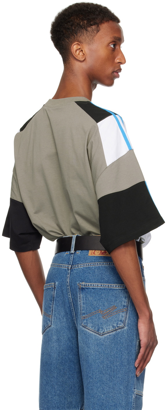 Martine Rose Gray Oversized Paneled T-shirt Martine Rose