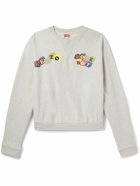 KENZO - Boke Boy Logo-Print Cotton-Jersey Sweatshirt - Gray