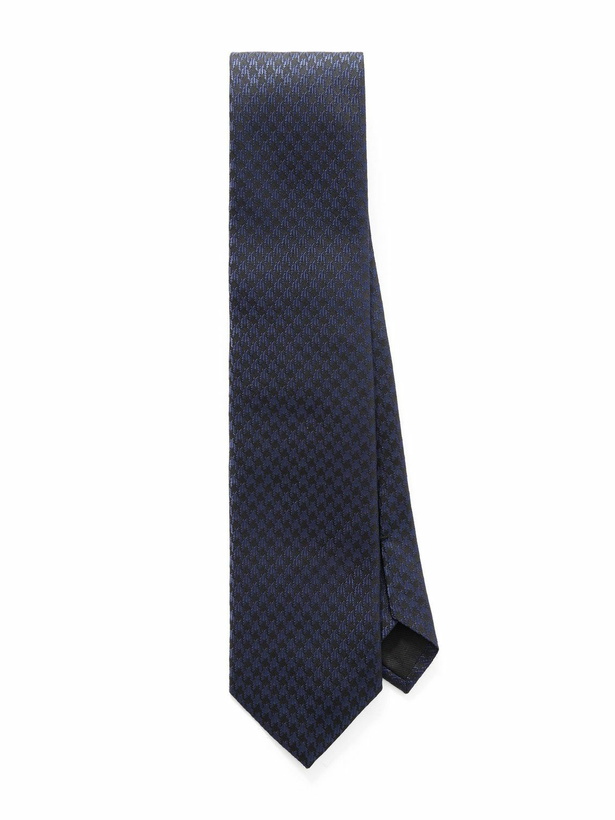 Cravate Tom Ford En Soie Tricotée Noir - Largeur 7.5 Cm, Collection 2017, Comme Neuf