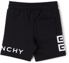 Givenchy Baby Black Bermuda Shorts