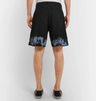 Isabel Benenato - Wide-Leg Dip-Dyed Linen Shorts - Black