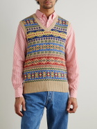 Polo Ralph Lauren - Fair Isle Cotton and Linen-Blend Intarsia Vest - Neutrals