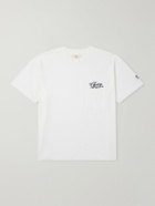 Cherry Los Angeles - Logo-Embroidered Cotton-Jersey T-Shirt - Neutrals