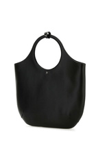 Courrèges Black Leather Large Holy Handbag
