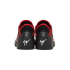 Giuseppe Zanotti Red and Black Light Jump Sneakers